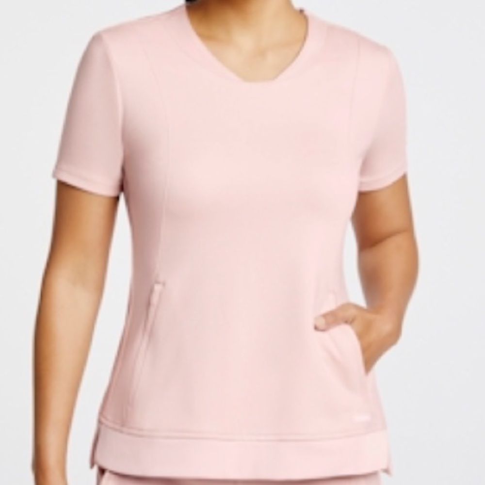 Jaanuu Women's XXS pink scrub top & joggers. Barely worn. Perfect condition!
